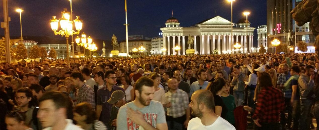 Масовни протести на плоштадот Македонија Фото:СДК.МК