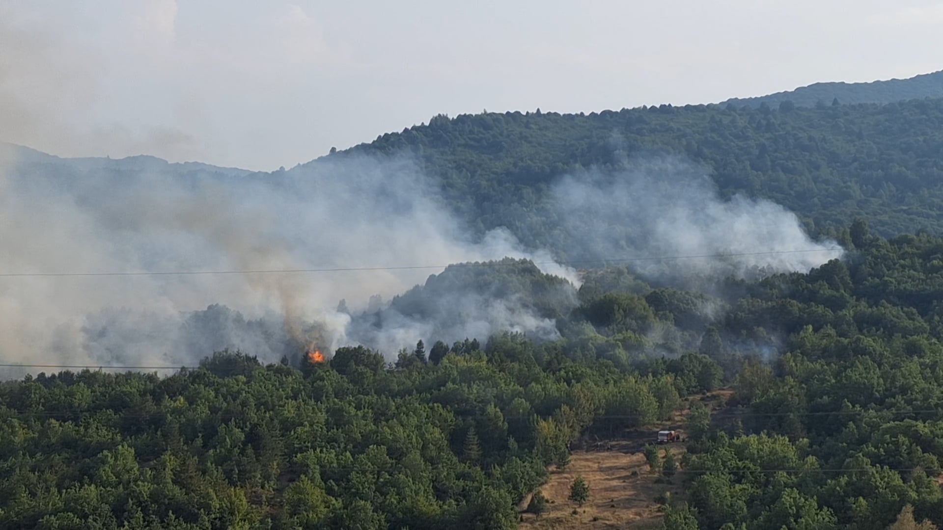 ПОЖАР КАЈ РЕКРЕАТИВНАТА ЗОНА СМОЛЕВО ВО БИТОЛА