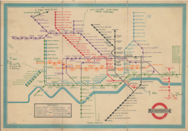 ИЗЛОЖБА ЗА ЛЕГЕНДАРНИОТ ДИЗАЈН НА ЛОНДОНСКОТО МЕТРО КОЈ ВЛИЈАEШЕ НА СООБРАЌАЈНИТЕ МАПИ НИЗ СВЕТОТ