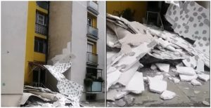 ПАДНА ФАСАДА ОД ЗГРАДА ВО СКОПСКО КОЗЛЕ