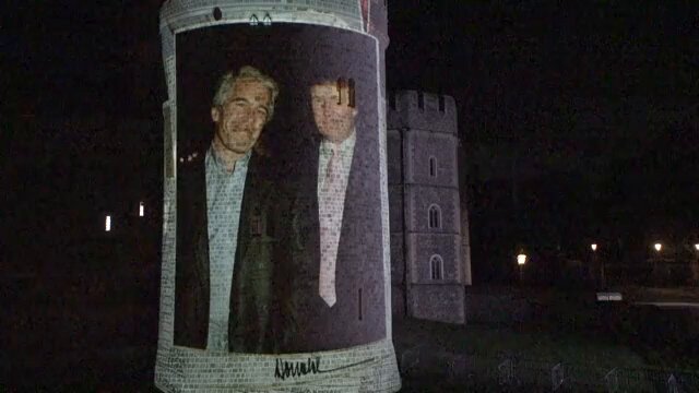 ЧЕТВОРИЦА УАПСЕНИ ОТКАКО БЕА ПРОЕКТИРАНИ ФОТОГРАФИИ ОД ТРАМП И ЕПСТАЈН НА ЗАМОКОТ ВИНДЗОР ПРЕД ПОСЕТАТА НА АМЕРИКАНСКИОТ ПРЕТСЕДАТЕЛ