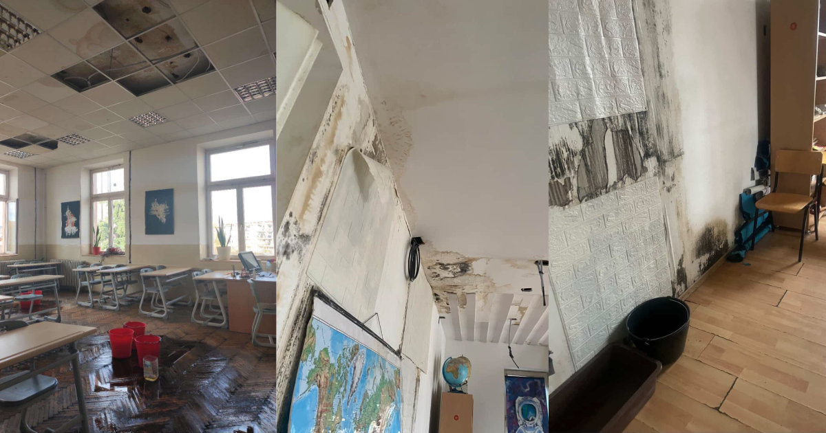 ПРОКИСНУВА ПОКРИВОТ НА ОХРИДСКАТА ГИМНАЗИЈА, УЧЕНИЦИТЕ И РОДИТЕЛИТЕ РЕВОЛТИРАНИ, ОД УПРАВАТА ВЕЛАТ ДЕКА ПРОБЛЕМОТ НАСКОРО ЌЕ БИДЕ РЕШЕН