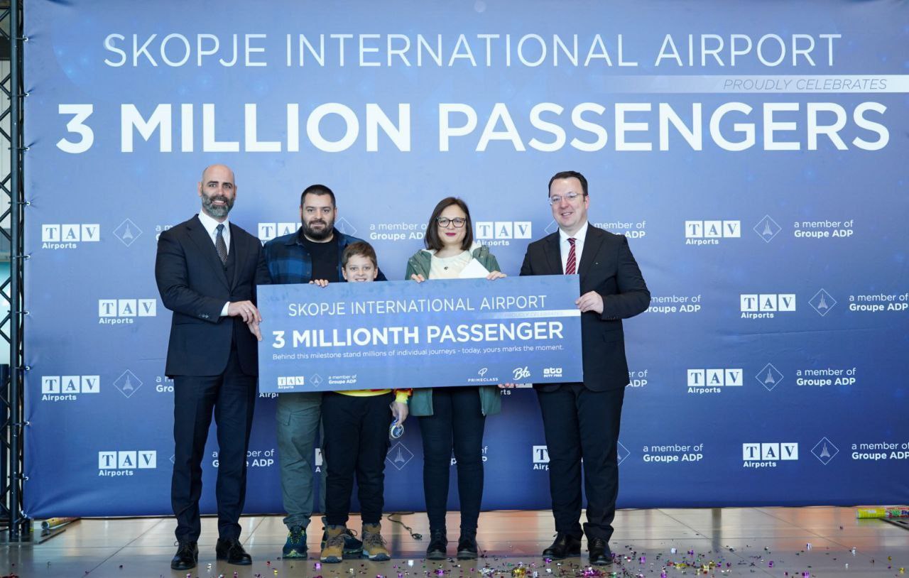 ГОДИНАВА ИМА ТРИ МИЛИОНИ ПАТНИЦИ НА СКОПСКИОТ АЕРОДРОМ, ПЕТПАТИ ПОВЕЌЕ ОД 2010, ВЕЛАТ ОД ТАВ МАКЕДОНИЈА ГОДИНАВА ИМА ТРИ МИЛИОНИ ПАТНИЦИ НА СКОПСКИОТ АЕРОДРОМ, ПЕТПАТИ ПОВЕЌЕ ОД 2010, ВЕЛАТ ОД ТАВ МАКЕДОНИЈА