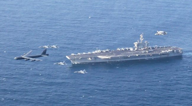 САД СОБОРИЈА ИРАНСКИ ДРОН ШТО СЕ ДВИЖЕЛ КОН НОСАЧОТ НА АВИОНИ „ЛИНКОЛН“