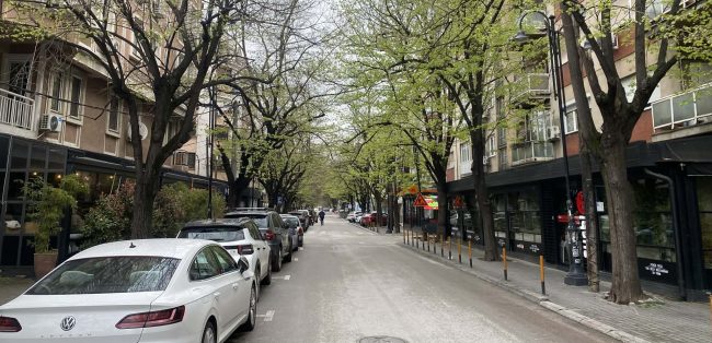 КАФЕАНЏИИТЕ НА ЛЕНИНОВА НЕ САКААТ ДА ГИ ОТСТРАНАТ ДИВИТЕ СТАКЛЕНИЦИ НА ТРОТОАРИТЕ, А ОПШТИНА ЦЕНТАР ЌЕ ЈА РЕНОВИРА УЛИЦАТА