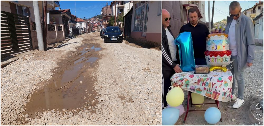 СО ГЕРИЛА АКЦИЈА „ПОИНАКУ“ ПРОСЛАВИ ЕДНА ГОДИНА ОБНОВУВАЊЕ НА УЛИЦАТА „КОЗАРА“ ВО БИТОЛА, ДЕНЕСКА ГРАДОНАЧАЛНИКОТ НАЈАВИ СКОРО АСФАЛТИРАЊЕ