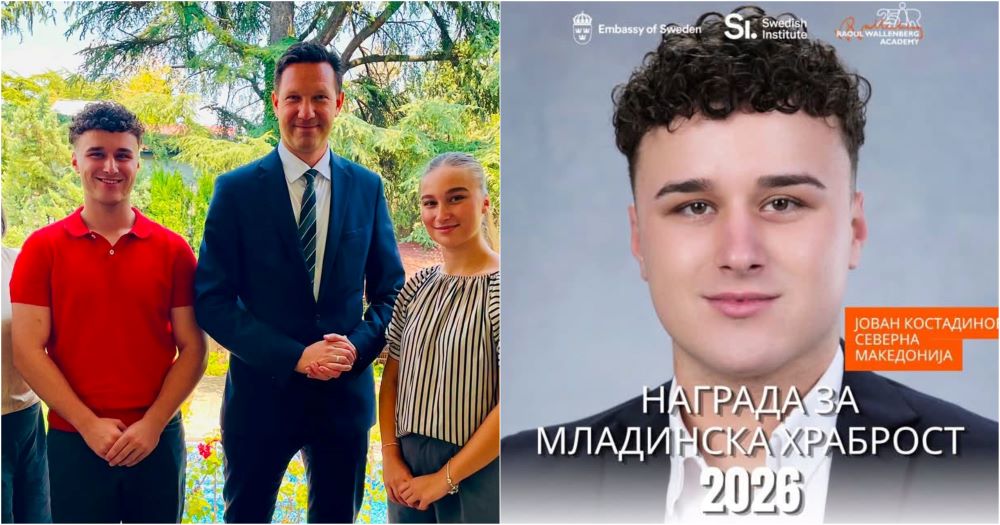 ЈОВАН КОСТАДИНОВ, КОЈ СПАСИ 21 ЛИЦЕ ВО ПОЖАРОТ ВО „ПУЛС“, ЌЕ ДОБИЕ МЕЃУНАРОДНА НАГРАДА ЗА МЛАДИНСКА ХРАБРОСТ ВО ШВЕДСКА ЈОВАН КОСТАДИНОВ, КОЈ СПАСИ 21 ЛИЦЕ ВО ПОЖАРОТ ВО „ПУЛС“, ЌЕ ДОБИЕ МЕЃУНАРОДНА НАГРАДА ЗА МЛАДИНСКА ХРАБРОСТ ВО ШВЕДСКА