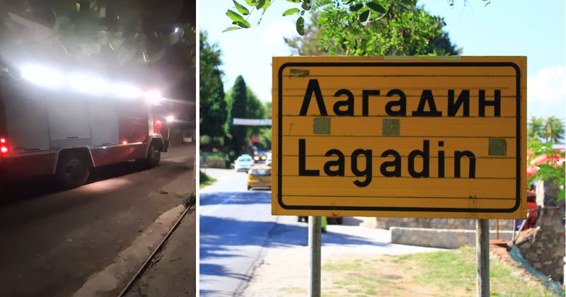 ПОЖАР ВО ХОТЕЛ ВО ЛАГАДИН, ПОЖАРНИКАРИТЕ ЕДВАЈ ДОШЛЕ ПОРАДИ БЛОКИРАНИТЕ УЛИЧКИ