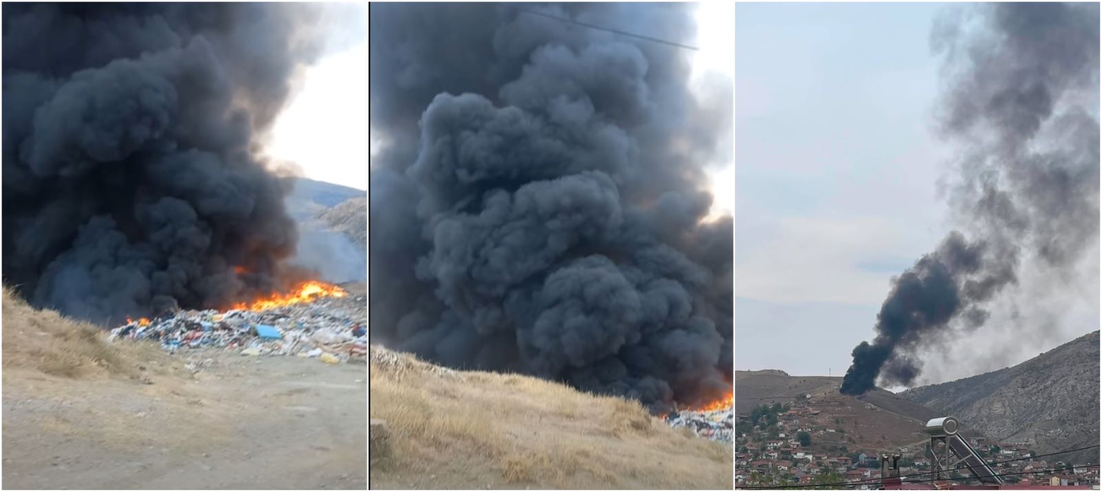 ТРИ ЧАСА ПОЖАРНИКАРИТЕ ГО ГАСЕА ПОЖАРОТ НА ДИВА ДЕПОНИЈА ВО ВЕЛЕС, ЧАД ОД ИЗГОРЕНА ПЛАСТИКА ГО ПОКРИ СТАРИОТ ДЕЛ НА ГРАДОТ ТРИ ЧАСА ПОЖАРНИКАРИТЕ ГО ГАСЕА ПОЖАРОТ НА ДИВА ДЕПОНИЈА ВО ВЕЛЕС, ЧАД ОД ИЗГОРЕНА ПЛАСТИКА ГО ПОКРИ СТАРИОТ ДЕЛ НА ГРАДОТ