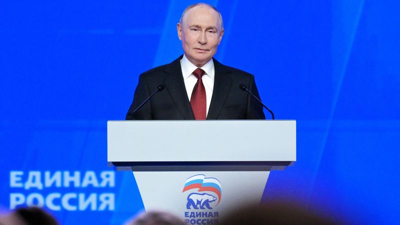 ПРЕТСТОЈНИТЕ ИЗБОРИ ВО РУСИЈА ЌЕ ПОКАЖАТ ДЕКА ЦЕЛАТА ЗЕМЈА ЈА ПОДДРЖУВА ВОЈНАТА, КАЖА ПУТИН ПРЕТСТОЈНИТЕ ИЗБОРИ ВО РУСИЈА ЌЕ ПОКАЖАТ ДЕКА ЦЕЛАТА ЗЕМЈА ЈА ПОДДРЖУВА ВОЈНАТА, КАЖА ПУТИН